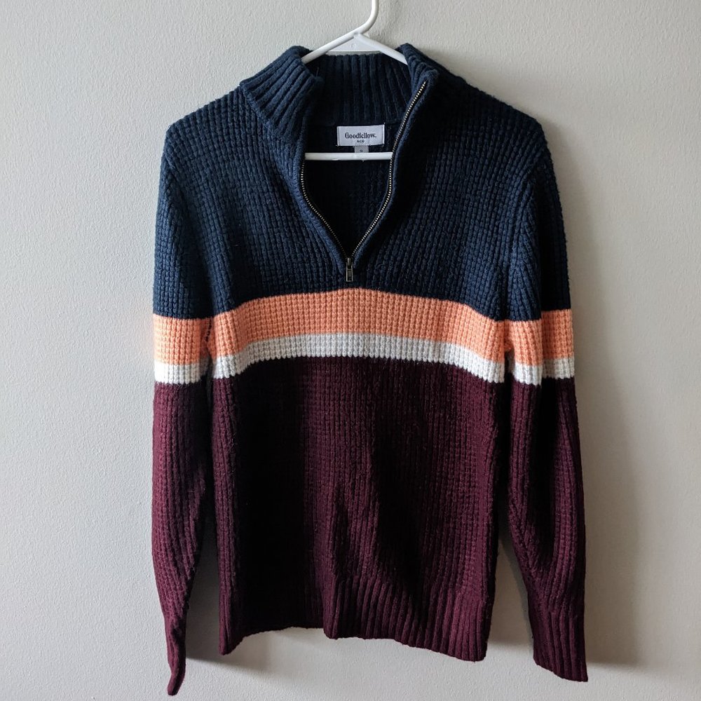 Goodfellow & Co. - 90s Quarter Zip Knit Pullover Sweater - Size Small